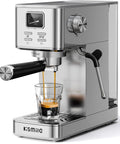 Quick Heat 20 Bar Espresso Machine With Integrated Milk Frother For Silky Lattes And Cappuccinos Boasting Rapid Boiler And Spacious Removable Tank designed for smooth espresso extraction.