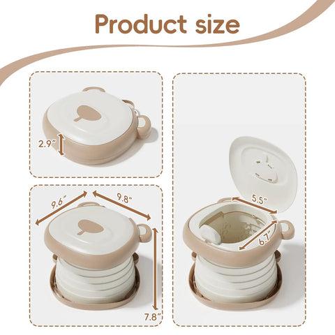 Road Trip Ready Foldable Toddler Potty Seat Portable Kids Travel Toilet On The Go Camping Restroom Alternative With Absorbent Liners For Sweet Park Adventures