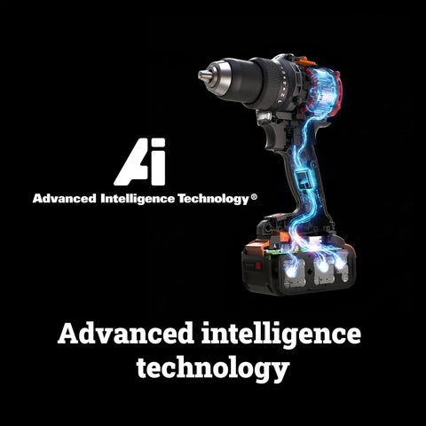 Beast Mode Cordless Drill Driver With Brushless Motor 20V showing advanced technology and compact design with metal chuck.