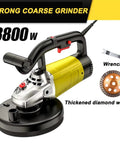 Heavy Duty Wall Grinder And Floor Concrete Polisher Angle Machine With Rock Solid 3800W Copper Motor, thickened diamond wheel included.
