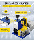 Top Tier Portable Electric Wire Stripping Machine For Scrap Copper Recycling High Speed Cable Cutter 1.5-25mm With Extra Blades Powerful Motor Easy Diy Use Reliable Professional Quality Heavy Duty showing aluminum alloy construction and motor details.