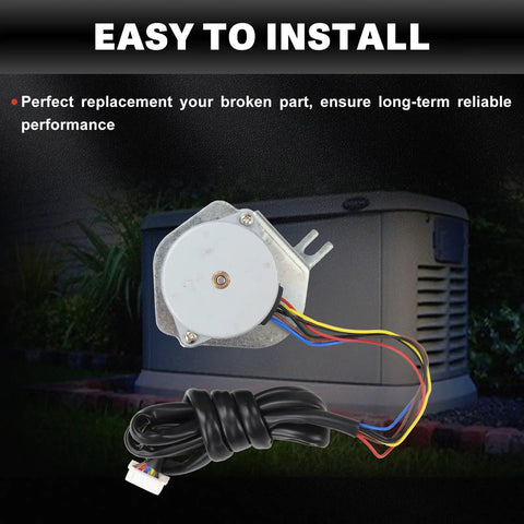 Gear Up Your Generac Guardian GTH990 HSB With This Stepper Motor Assembly Replacement 0G6453 0G6454 part shown in front of the generator