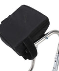 Close-up of ergonomic padding on stainless steel Garden Kneeling Seat With Ergonomic Padding And Adjustable Support For Knee And Back Pain Relief, All Day Comfort Kneeler Bench For Gardening, Lightweight Easy To Use Design For Weeding And Planting.
