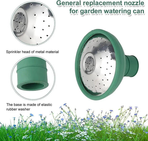 Universal Garden Watering Can Rose Head Sprayer With Gentle Shower Pattern for garden, metal and rubber construction