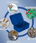 Badass Heavy Duty Metal Toolbox With Secure Locking Latch And Portable Carry Handle For Auto Work And Home Fixes showcases various gear.