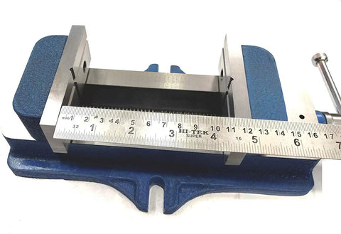 Workhorse Self Centering Vise For Drilling And Milling Machines, Fixed Base, 50 Mm Jaw, Hardened Jaws with ruler measuring width