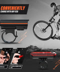 Rechargeable Bike Lights Bundle With Headlight And Taillight shown with mountain bike and USB charging feature