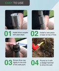 1 1/4 Inch Galvanized Well Point Drive Coupling With Female Thread, Heavy Duty Connector For 1 1/4 Pipe, Replacement For Drcoup125, Secure Quick Connect, Leak Proof Fit, Durable Metal Coupler For DIY And Pro Well Point Work, shown during install