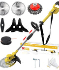 Cordless Weed Wacker For Dewalt 20V Max Battery Compatible 4 In 1 Electric Weed Eater With Five Blade Options for Lawn Yard Bush Trimming