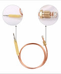 Low Pressure LPG Propane Gas Fireplace Fire Pit Safety Valve Kit With Thermocouple And Knob Switch Three Eighths Flare Inlet And Outlet