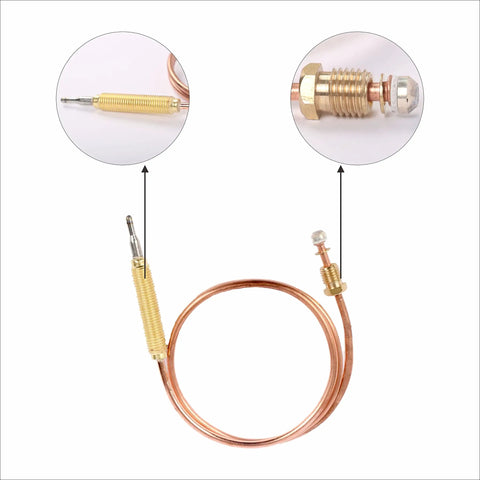 Low Pressure LPG Propane Gas Fireplace Fire Pit Safety Valve Kit With Thermocouple And Knob Switch Three Eighths Flare Inlet And Outlet