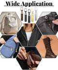 10 Piece Zipper Pull Replacement Set Silver Black Gold Copper For Jackets Bags Luggage Backpacks Coats Shoes in use on various items