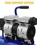 Heavy Duty Portable Air Compressor 9L 115 Psi motor close-up showcasing fine copper construction for enhanced performance.