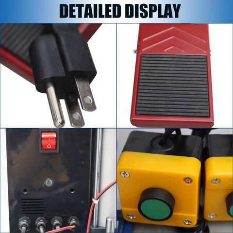 Detailed display of Desktop Pneumatic Punch Press Machine With 110V Power And 440 Lb And 200 Kg Of Force components