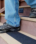 Heavy Duty Three Pack 6x24 Inch Non Slip Stair Treads With Black High Traction Adhesive Tape For Indoor Outdoor Steps