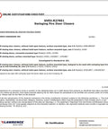 Certification directory page for swinging fire door closers by Lawrence Hardware Inc, featuring model specifications and standards.