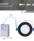 Slick 4 Inch Black Canless Recessed Lights 36 Pack Dead Simple Drop In Wafer Downlights dimensions with cutout size 4.13 inch.