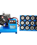 Professional Electric Hydraulic Hose Crimper And Swaging Tool with 13 alloy dies for quick fittings in portable split frame design.