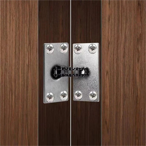 Hidden Door Closer Stealth Auto Close Device For Wood Doors, Adjustable Spring Hinge Hardware, Stainless Steel, Invisible Mount