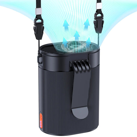 Ultra Strong 6600RPM Portable Waist Fan With 4 Speeds And 25 Hour Battery Life, Rechargeable Hands Free Belt Fan On Table