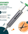 Handheld No Power Needed Desoldering Sucker With Silicone Tip Self Cleaning Solder Vacuum Pump shown with pre-cut tubes