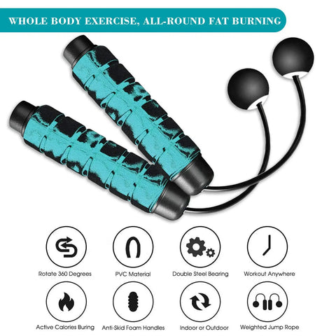 Weighted Cordless Jump Rope For Fitness No Tangle Ropeless Rope For Crossfit Boxing MMA WOD Training High Speed Skipping In Narrow Space