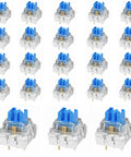 Blue Clicky Mechanical Keyboard Switches Kit 120 Pack, 3 Pin, 50gf Actuation, Dustproof and Water Resistant, Clear Housing for LED Backlit Gaming Keyboards and 3D Printing Projects, Easy Install, Durable, High Quality Feel, 120 blue switches
