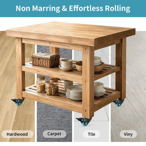 Heavy Duty Swivel Plate Casters With Brakes Polyurethane Tread Rolls Smooth As Silk Indoors Built Tough Steel Base on a wooden table.