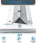 Heavy Duty Extra Wide 3.5-Inch V-Track For Sliding Gates, Universal Ground Track Kit In Galvanized Steel, 6 ft section close-up