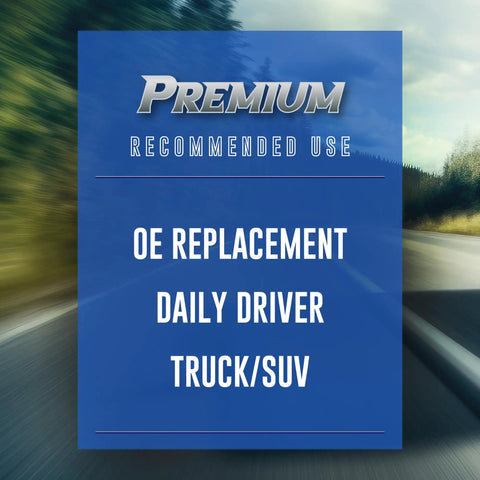 Image showing recommended use for Premium Ceramic Front Brake Pads SBC1363 For Cadillac Escalade ESV EXT XTS Chevrolet Avalanche Express 1500 Silverado Suburban Tahoe GMC Savana Sierra Yukon OE Replacement, such as daily driver and truck/SUV.