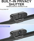 Fresh 1080P Full HD Webcam For Pc With Built In Mic And Privacy Slide Cover showing privacy modes on and off.