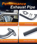 Exhaust Pipe For Coleman CT200U BT200X Mini Bike And GX160 GX200 Go Kart, Predator 196cc 212cc 224cc OHV Clone Engine Compatible, Fits Harbor Freight Powerhorse 208 And Other Mini Bike Engines, Includes Gasket And Screws