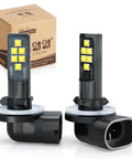 Super Bright Led Golf Cart Headlight Bulbs Fit Ezgo 1994 Plus Club Car Ds 1999 Plus Precedent 2004 Plus 12V bulbs in packaging.