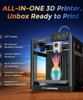 Fast 3D Printer AD5M With 1 Click Auto Calibration CoreXY Precision, displaying pineapple vase print, ready for use.