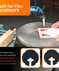 Pro Grade Zero Clearance Table Insert For Dremel 1671 Scroll Saw With Tight Blade Support Replacement Plate in use