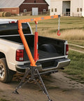 Beefy Heavy Duty Receiver Hitch Mounted Hydraulic Swivel Crane For Trucks With Telescoping Boom And 1500 Lb Lift Capacity