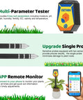 8 In 1 Smart Soil Meter For Moisture PH Light Humidity Fertility EC Salinity And Temperature With Handy App Monitor
