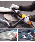 40 Piece 5 Inch Wet Dry Sanding Discs Set With Hook And Loop System, polishing car surface, before and after headlight restoration
