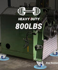 2 Inch Stainless Steel Castors With Brakes, Set Of 4, 304 Stainless Steel Heavy Duty Caster Wheels installed under a heavy machine