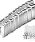 Image of 130 Pcs Slotted Stainless Steel Shim Kit 2 By 2 Inch With 13 Thicknesses For Precision Leveling And Calibration Of Machine Tools Pro Grade Shim Set