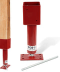 Adjustable Screw Jack Post 14.5-18.5 In For 4x4 Beams, temporary shoring, red post with base, and rod, DIY renovation support