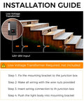 Installation guide for Low Voltage 12V LED Step Light With 3000K 4000K 5000K Color Temperatures For Indoor Outdoor Use