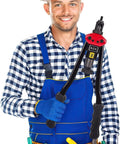 Worker holding Heavy Duty Rivet Nut Tool Hand Blind Riveter With 16 Inch Carbon Steel Arm And Tool Free Quick Change Head