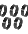 Five Dope Carbon Fiber Headset Spacers 10mm For 31.8mm One And One Quarter Inch Front Stem Fits MTB Road Bikes Gloss Black 5 Pack