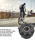 9T 12mm Freewheel for Folding Bikes Single Speed Cog Sprocket in foreground with cyclist riding on city bridge in background