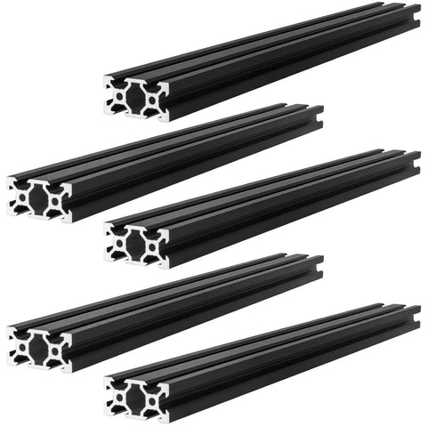 5 Piece 400 mm 2040V Aluminum Extrusion Profile European Standard Anodized Linear Rail For 3D Printers Lasers CNC Machines And DIY Projects Black Built For DIYers