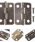 20 Piece Small Iron Folding Hinges For Bird Houses And Jewelry Boxes Rust Resistant And Fade Proof Mini Hinges With Matching Screws For DIY Projects Smooth Lid Closure