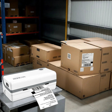 Bluetooth Thermal Shipping Label Printer For 4x6 Labels, Wireless Sticker Printer for Shipping Packages in a warehouse