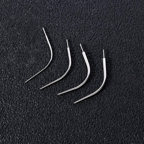 Curved Titanium Pro Grade Piercing Kit 20G 18G 16G 14G With Insertion Taper Pin For Threadless Tragus Helix Lip Nose Piercings