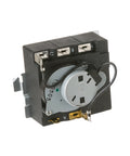 Front view of black WE4M532 Dryer Timer Replacement for GE Dryers, OEM Quality Control Part, Precise Cycle Timing component